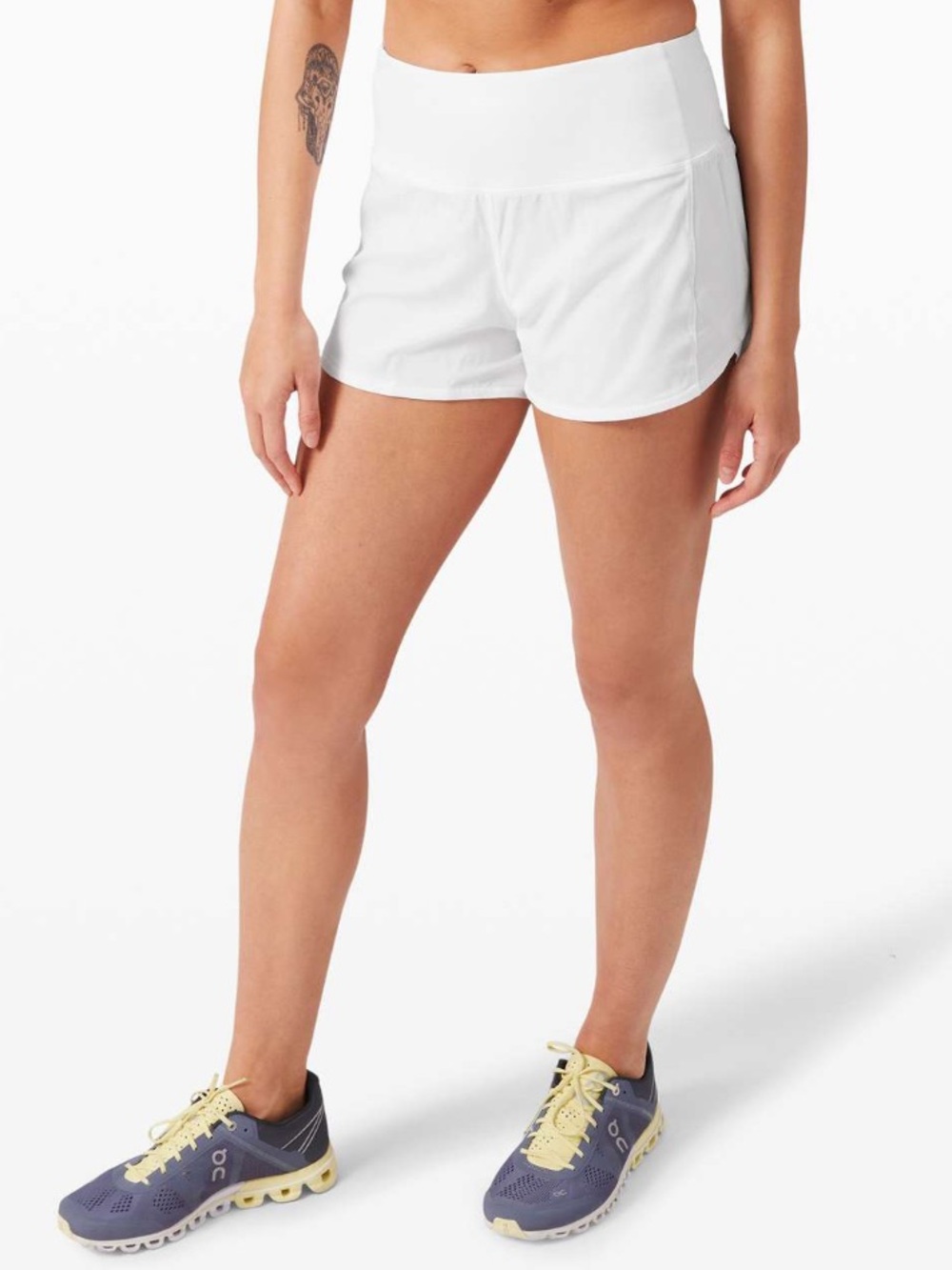 LULULEMON SPEED UP SHORT LONG 4” WHITE